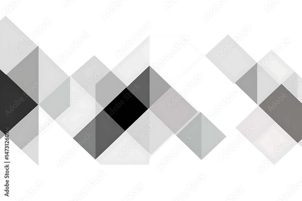Aufkleber geometric grey and white abstract background with triangular facets design