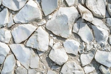 Obraz premium Rough, light-colored stone wall
