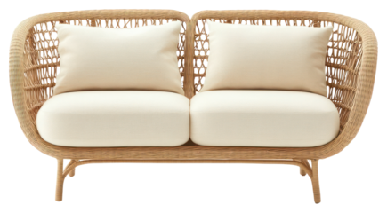 PNG Sofa furniture cushions rattan.