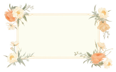 PNG Flower pattern plant frame.