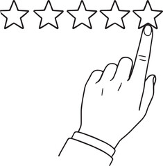 Obraz premium index finger gives star review