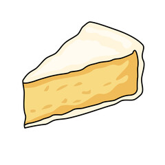 slice of cheese a brie cheese