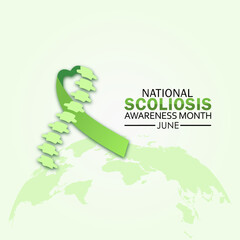 vector graphic of National Scoliosis Awareness Month ideal for National Scoliosis Awareness Month celebration