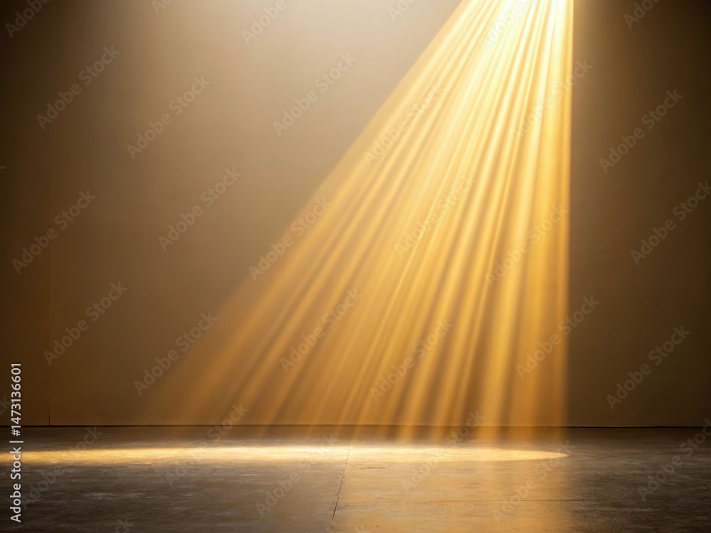 Poster soft beam of golden data streaming vertically al