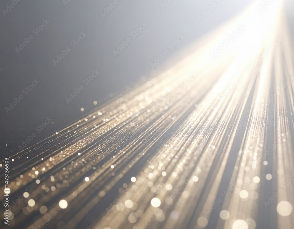Aufkleber soft beam of golden data streaming vertically along right edge