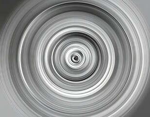 Abstract Grey Concentric Circles Swirling Vortex Design Pattern