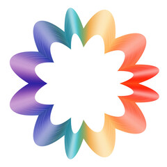 Adorable and colorful children's doodle flower. Creative element on a transparent background. Flower, floral, blossom