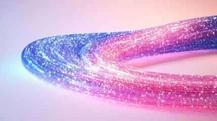 Abstract swirling glowing lines