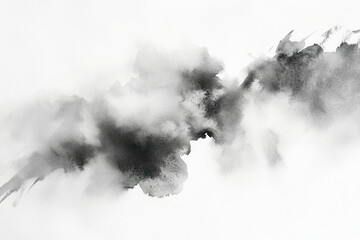 PNG Abstract grayscale watercolor painting abstract minimalist outdoors.