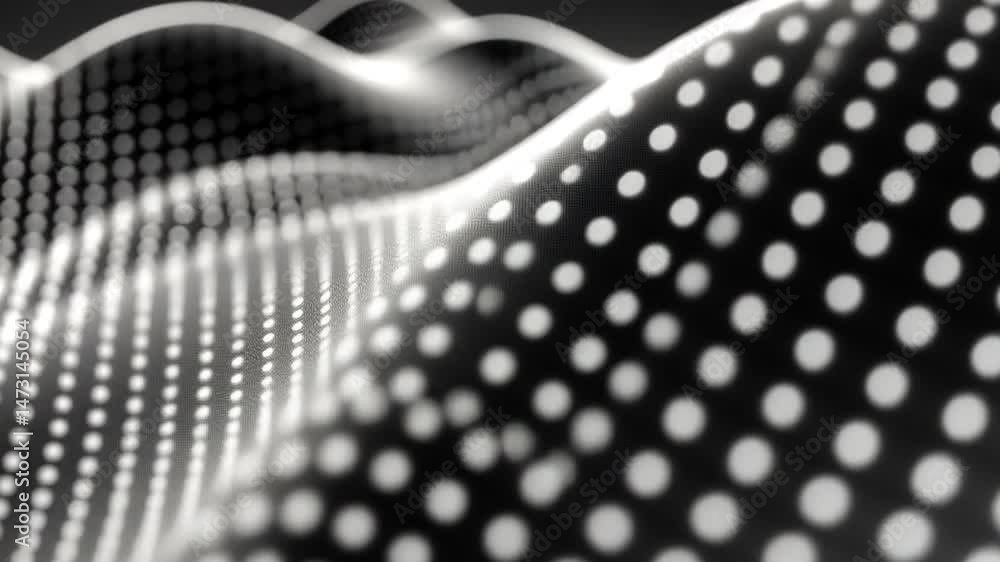 Poster modern abstract design textured surface with black and white dots, creating striking contrast and de