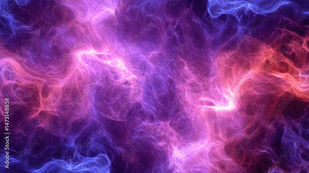Poster abstract digital wave effects in vibrant colors, flowing seamlessly with intricate patterns and glow