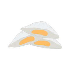 Nagasari a typical Indonesian snack cartoon illustration