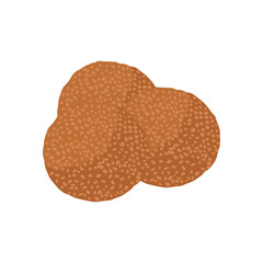 Onde onde a typical Indonesian snack cartoon illustration