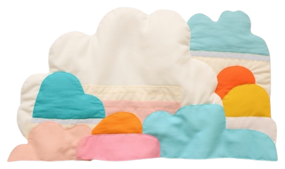 PNG  Simple abstract fabric textile illustration minimal of a cloud pattern art creativity.