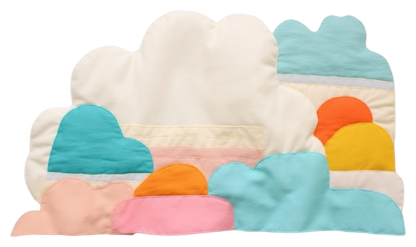 PNG  Simple abstract fabric textile illustration minimal of a cloud pattern art creativity.