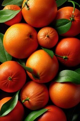 Fresh oranges viewed top-down in tight arrangement, each with subtle variations in gloss, color and shape, ultra-realistic
