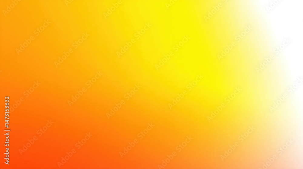 Poster Abstract gradient background in shades of orange and yellow, transitioning smoothly from deep orange to bright yellow and fading to white at the edge.  Perfect for website banners or p : Generative AI