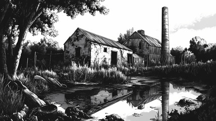 Fototapeta premium desolate coal mine