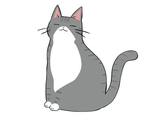 サバトラねこ 座る