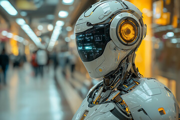 Robotic background technology concept