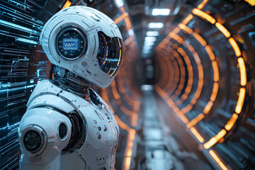 Robotic background technology concept