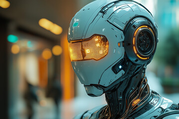 Robotic background technology concept