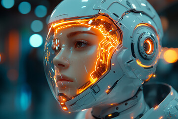 Robotic background technology concept