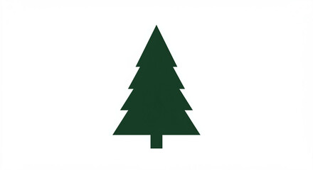 Fototapeta premium A minimalist image of a Christmas tree on a clean white background.