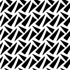 seamless black and white geometric pattern with triangle shape