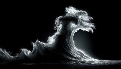 Ethereal Dragon Rises From Darkness A Mystical Dance of Smoke and Shadow