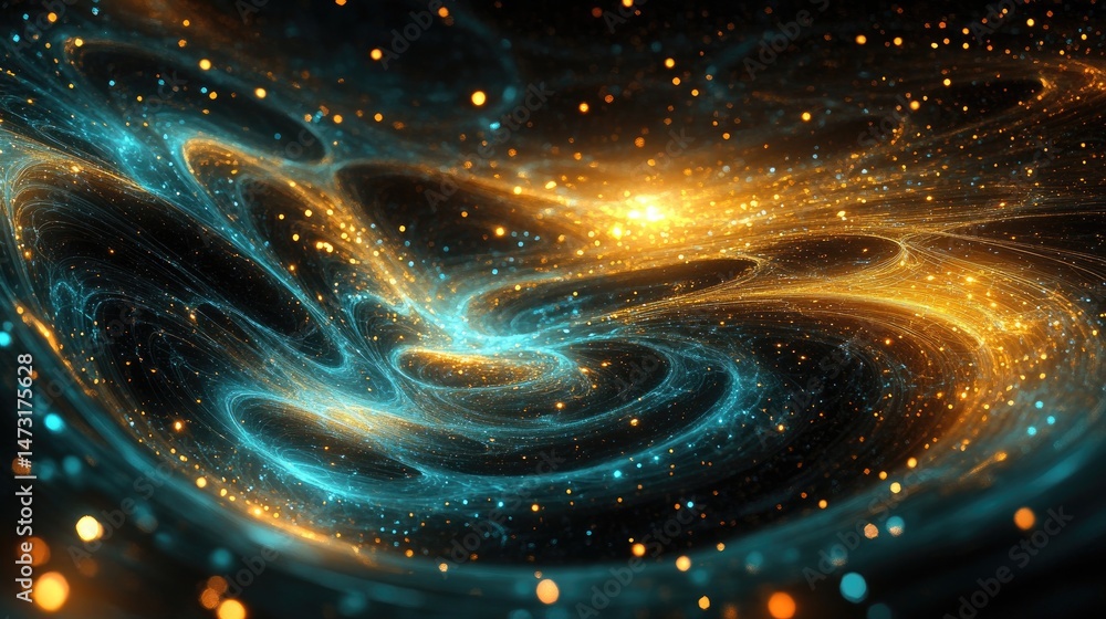 Poster soft glowing waves of light intersecting and blending together, creating a dynamic digital wave effe