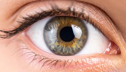 Fototapeta premium Close-Up of a Human Eye with Detailed Iris Patterns