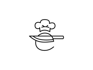 Letter E chef logo