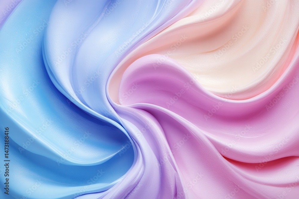 Aufkleber swirling pastel colors blend seamlessly, creating an abstract pattern of soft hues and textures
