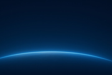 planet earth horizon in space view