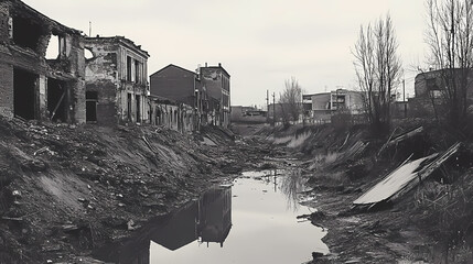 Obraz premium desolate coal mine