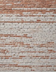 Naklejka premium Rough whitewashed brick, showing wear and discoloration , urban, cracked