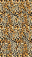 Repeating pattern of leopard print design. leopard skin style