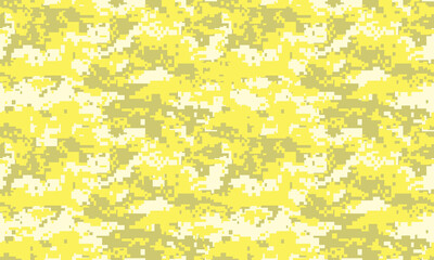 Seamless pattern. Abstract military or hunting camouflage background. Yellow gray. Vector illustration. Repeat seamless