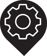 black location setting icon