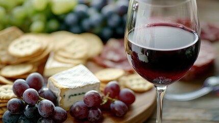 Red Wine and Gourmet Cheese Board