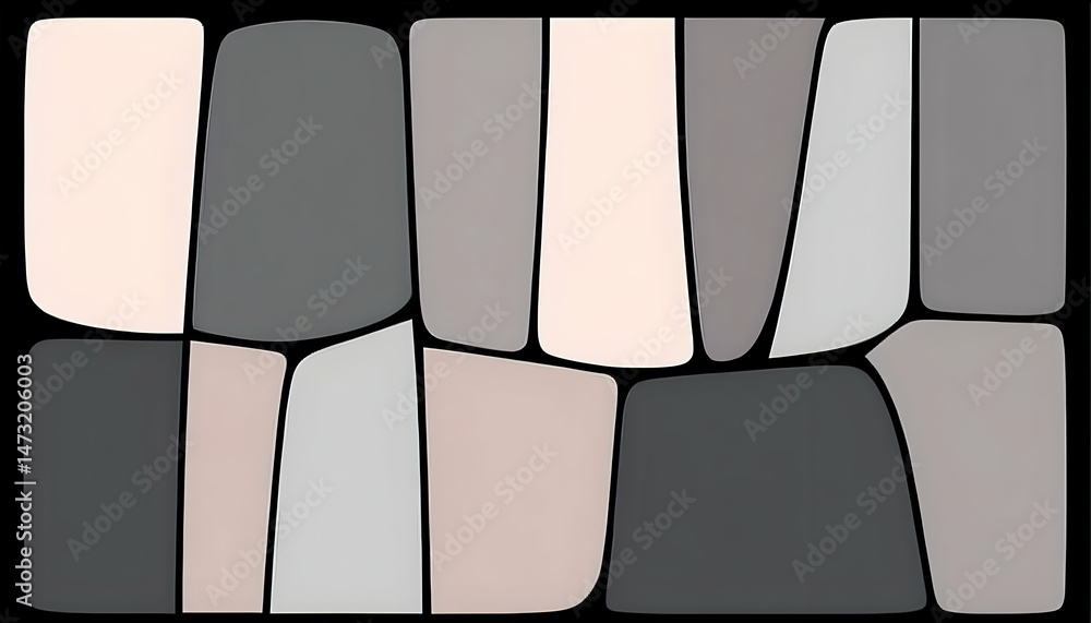 Poster abstract geometric pattern of irregular shapes in grayscale and beige tones. ideal for modern, minim