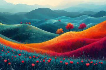 Rolling hills landscape