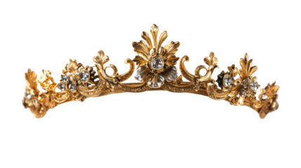 golden crown on white background