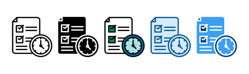 Project Timeline Icon Set Multiple Style Collection