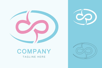 Fitness club center abstract organic shape logo design.
Fitness care service app logo design.