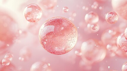 Realistic molecular background for cosmetic advertising.