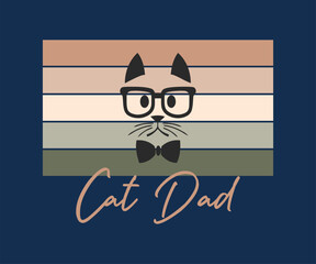 Cat dad new versions, High-quality vector design for cat-themed apparel, great for print-on-demand and cat lover merchandise.