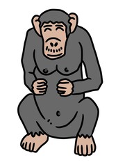 illustration of cartoon monkey