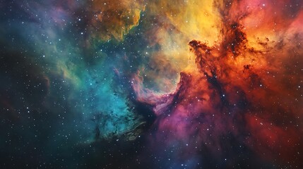 A massive black hole amidst glowing cosmic dust, with a horseshoe galaxy silhouette, symbolizing the mysteries of the cosmos.